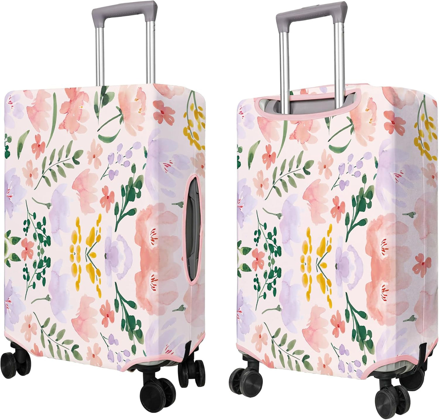 Travel Luggage Cover Suitcase Protector Fits 18-32 Inch Wheel Covers PatternedTravel Related Items Flower Luggage Protector Elastic XL