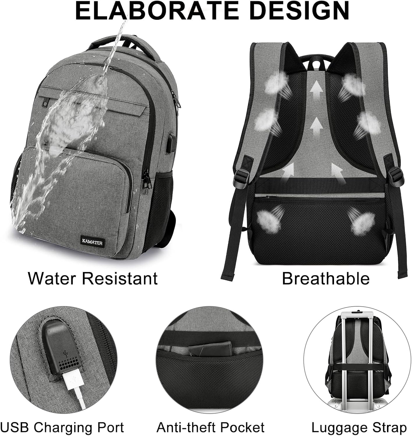 Backpack for School, college BackPack for Teens,Students, with 15.6 inch Laptop SleeveBack Pack for Boys, Large Computer Back Pack with Compartments for Men & Women