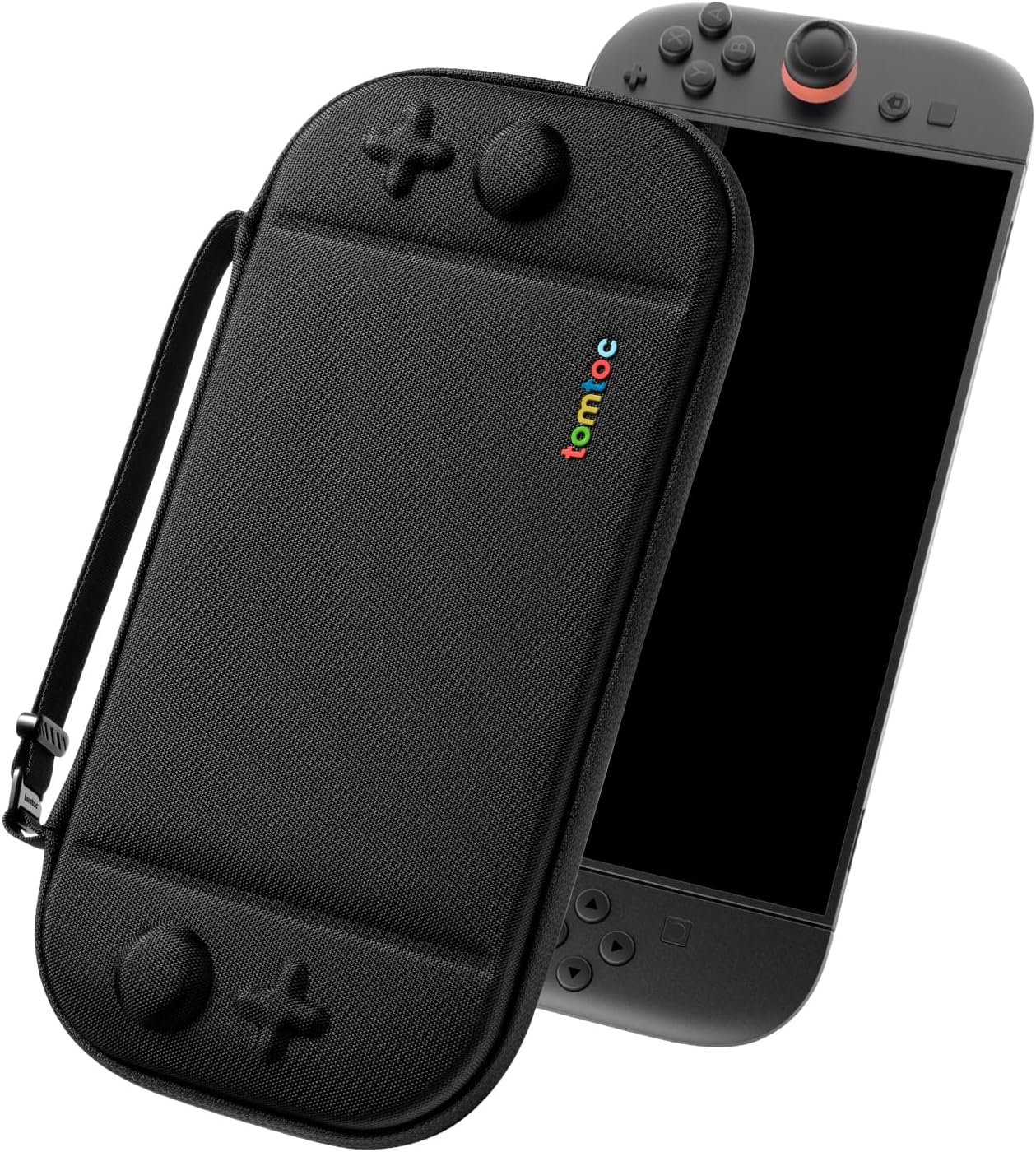 tomtoc Slim Carrying Case for Nintendo Switch 2 Model 2025, Odorless Felt Protective Hard Shell with 12 Game Card Slots, Portable Travel Storage Case with Original Patent and Military Grade Protection