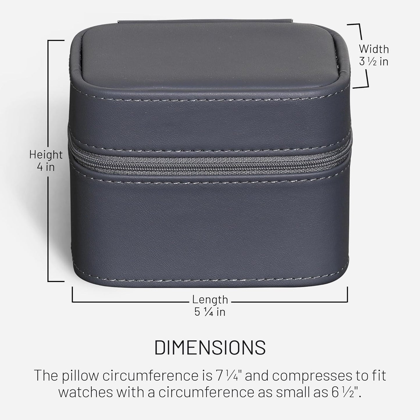 ROTHWELL 2 Watch Travel Case Storage Organizer for 2 Watches | Watch Case for Men and Women | Tough Portable Protection w/Zipper Fits All Wristwatches & Smart Watches Up to 50mm (Carbon)