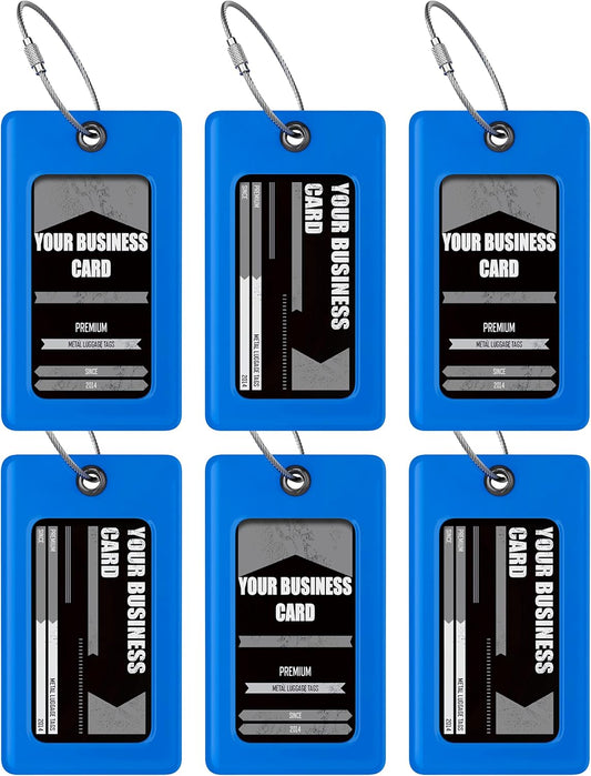 Luggage Tags Business Card Holder by TUFFTAAG - Durable Travel ID Bag Tag, Secure & Flexible, Perfect for Suitcases, Backpacks, and Carry-Ons, Easy Identification