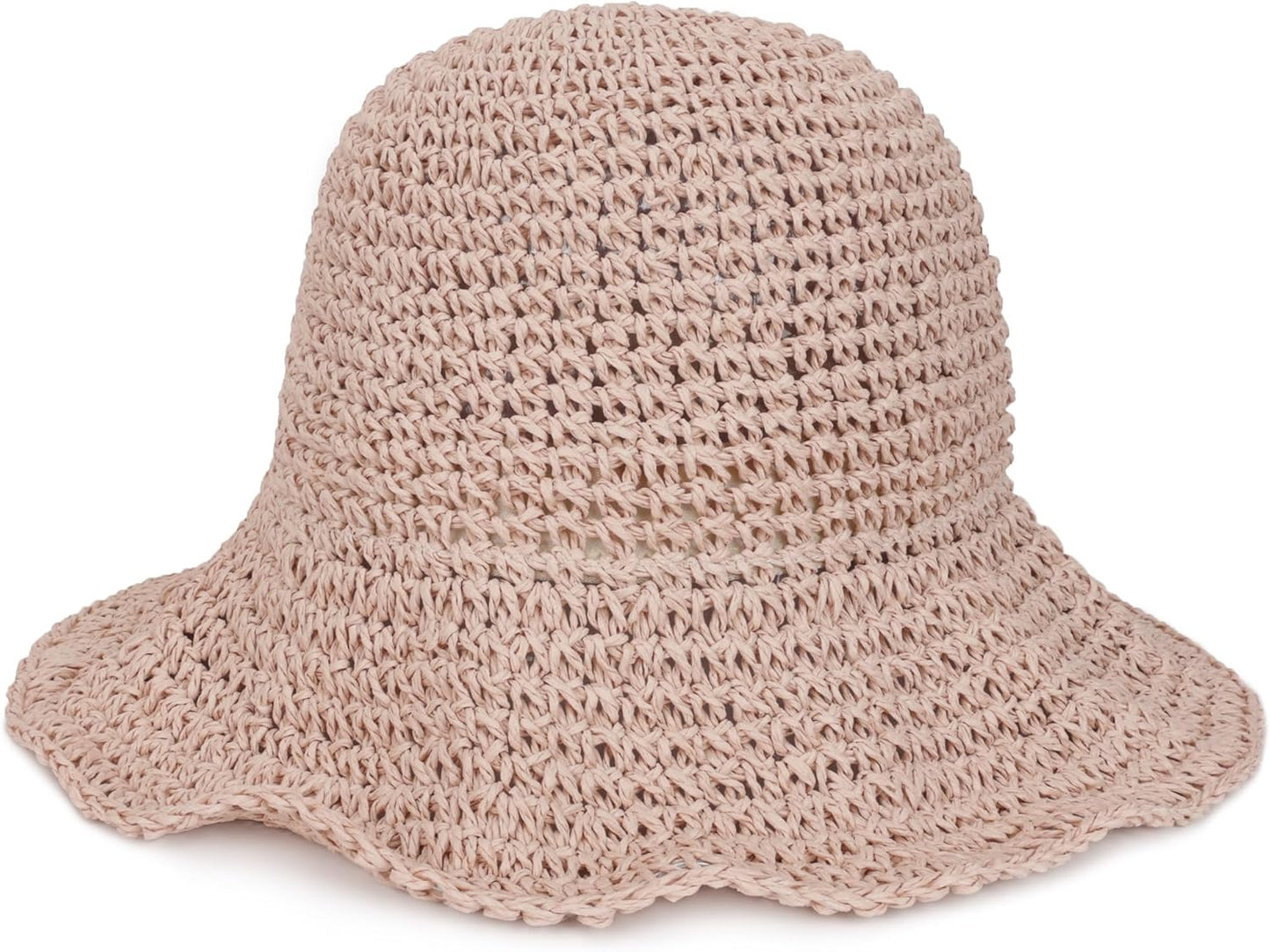 Womens Wide Brim Straw Sun Hat Foldable Floppy Crochet Beach Hat for Summer