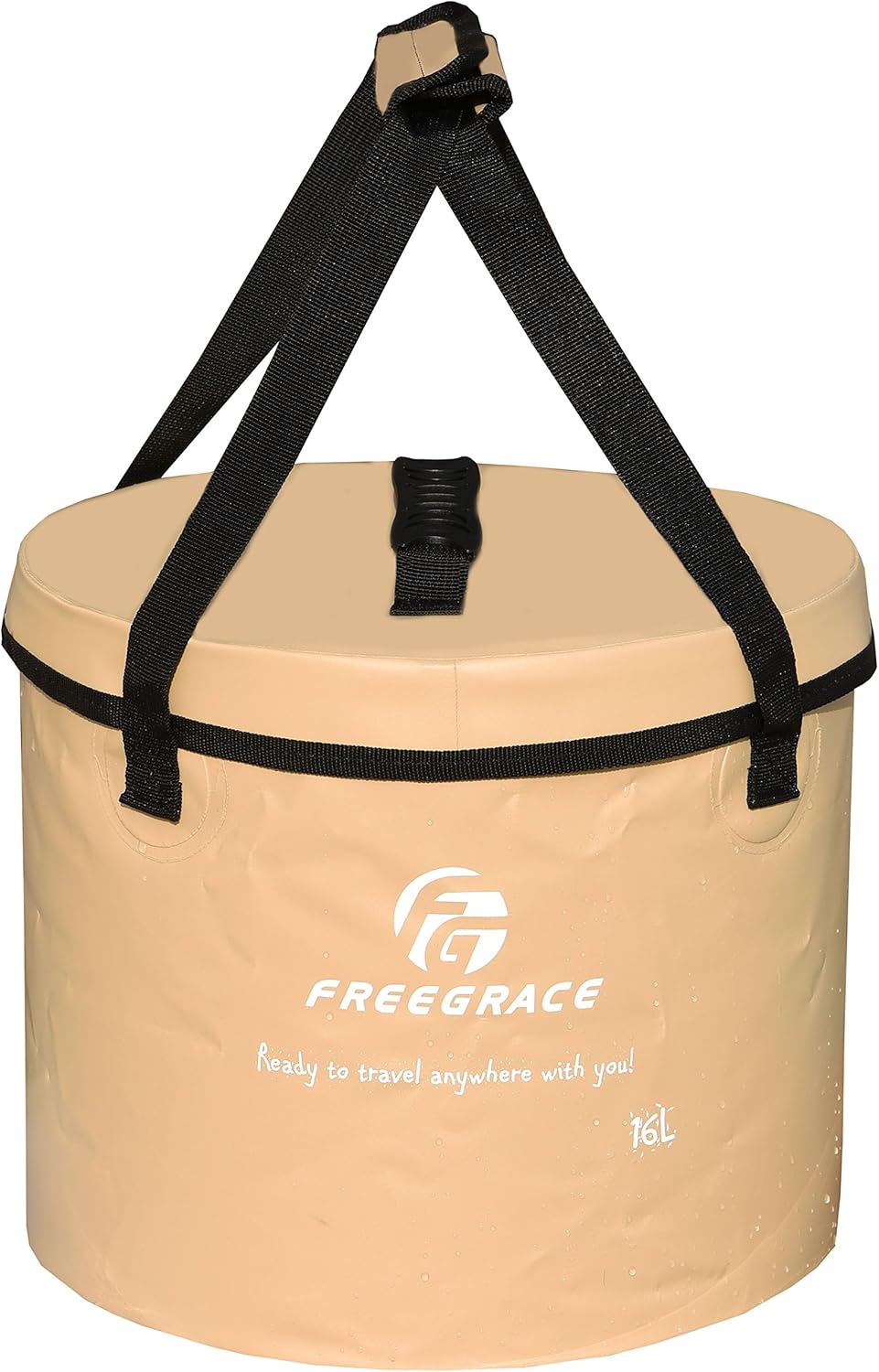 Premium Collapsible Bucket by Freegrace - Compact Portable Folding Water Container - Lightweight & Durable - Includes Handy Tool Mesh Pocket
