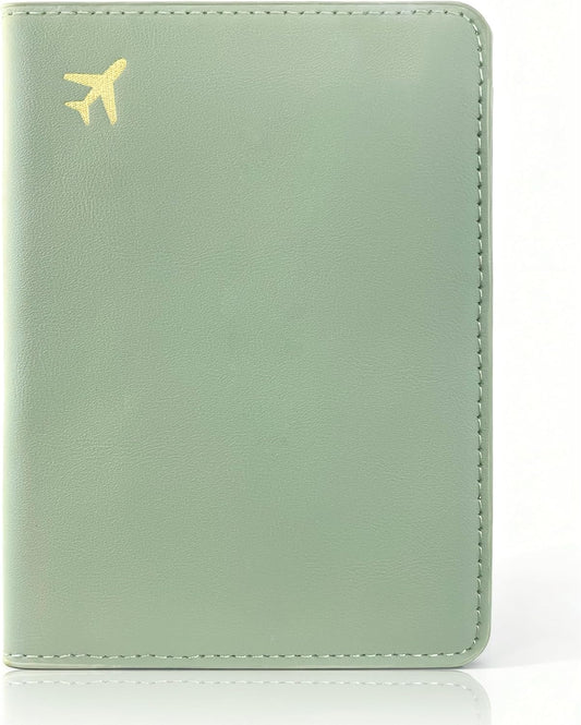 Passport Holder for Travel Essentials,RFID Blocking Passport Cover Case for Travel Accessories,Travel Wallet for Women Men (Sage Green)