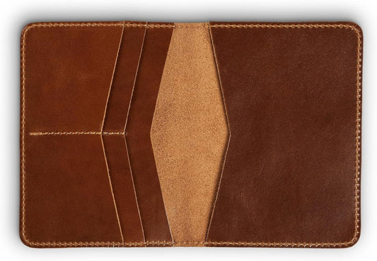 PEGAI Standard Full Grain Crazy Horse Leather Passport Holder | Custom Travel Passport Cover & Organizer | Handcrafted Leather Passport Wallet for Men and Women | Pike (Taba)