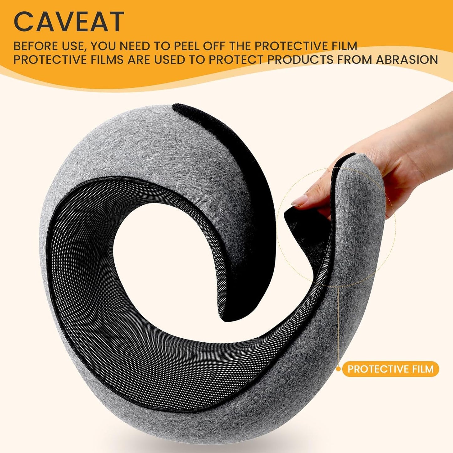 Neck Pillow, Travel Pillow uses Memory Foam to Support Neck Comfort, Ideal Companion for Airplane and car Travel, Compact, Convenient, and Versatile Airplane Sleep Pillow(Gray)