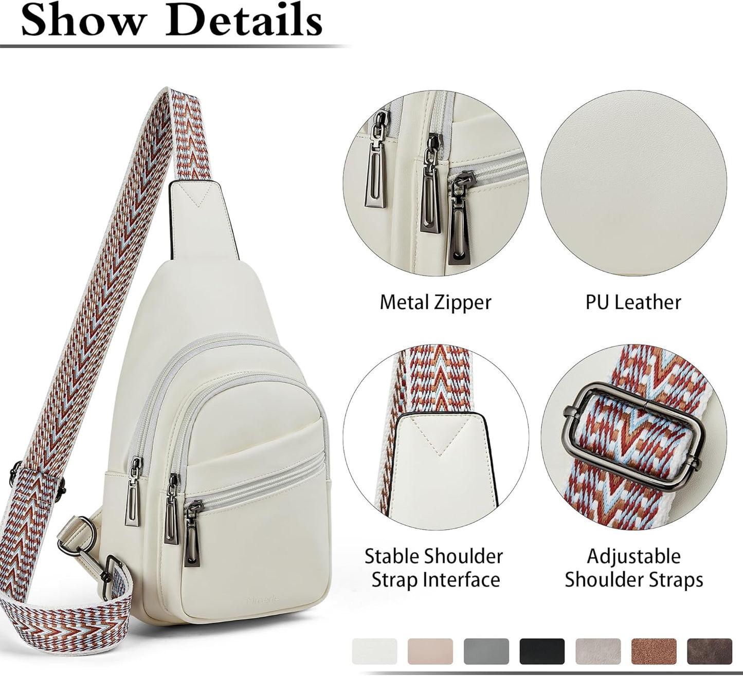 Sling Bag Crossbody Bags for Women Small Cross Body Bag Fanny Packs Chest Sling Purse for Daily Travel Leisure Sport