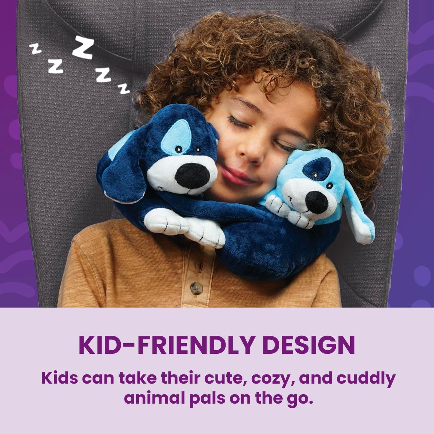 Cabeau Airplane Travel Pillow for Kids – Evolution Kids – Neck Support for Sleeping on Airplanes, Trains, and Cars – Cute, Cozy, and Cuddly Animal Pal for On-The-Go Journeys - (Pandas)