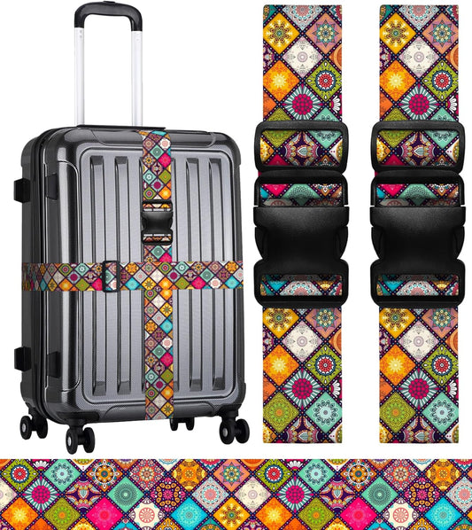 Luggage Straps for Suitcases Travel Belt Luggage Band Heavy Duty Traveling Luggage Identifier Cute Women Girls Unique Accesory,