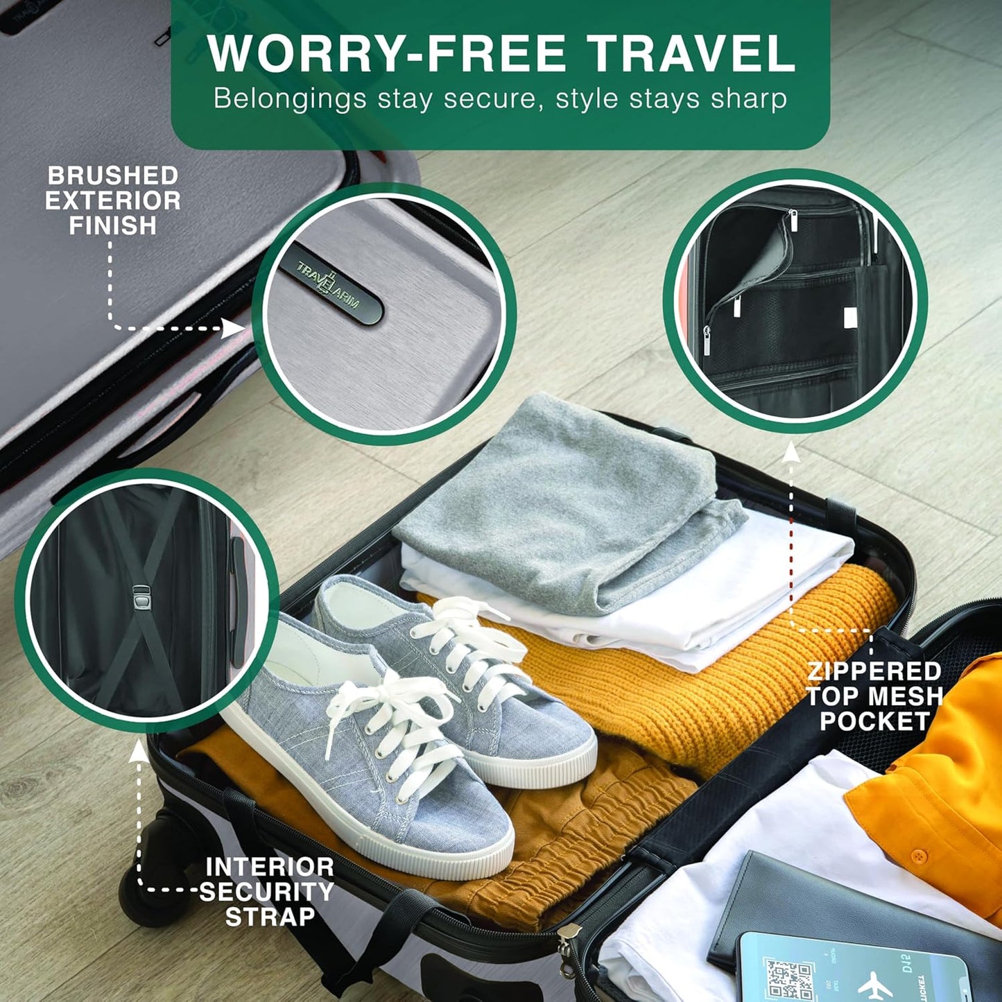 Luggage Sets 2 Piece, 24 Inch Suitcase and 28 Inch Luggage with Spinner Wheels, Durable Hard Shell Suitcase Set, Expandable Travel Suitcases with Wheels, Grey