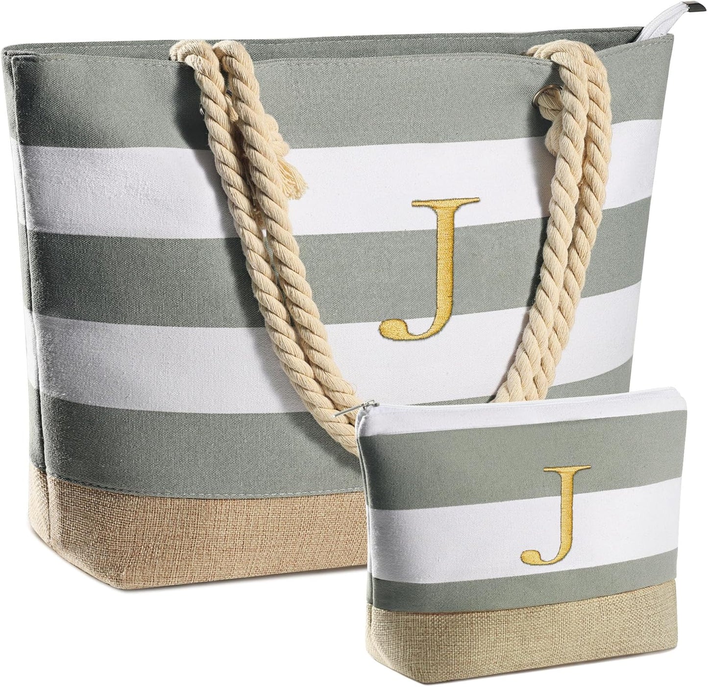 YOOLIFE Beach Bags for Women - Travel Canvas Beach Tote, Pool Waterproof Bag, Travel Essentials, Gifts for Women Birthday
