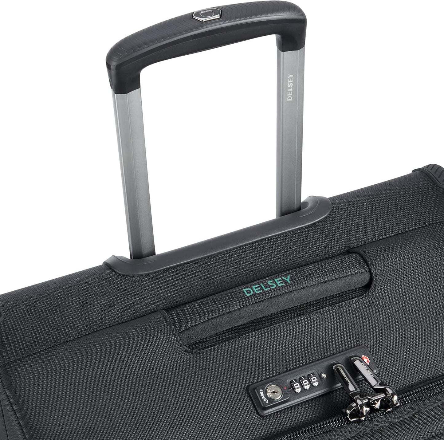 DELSEY PARIS Helium DLX Softside Expandable Luggage with Spinner Wheels, Black, 3 Piece Set (20/25/29)