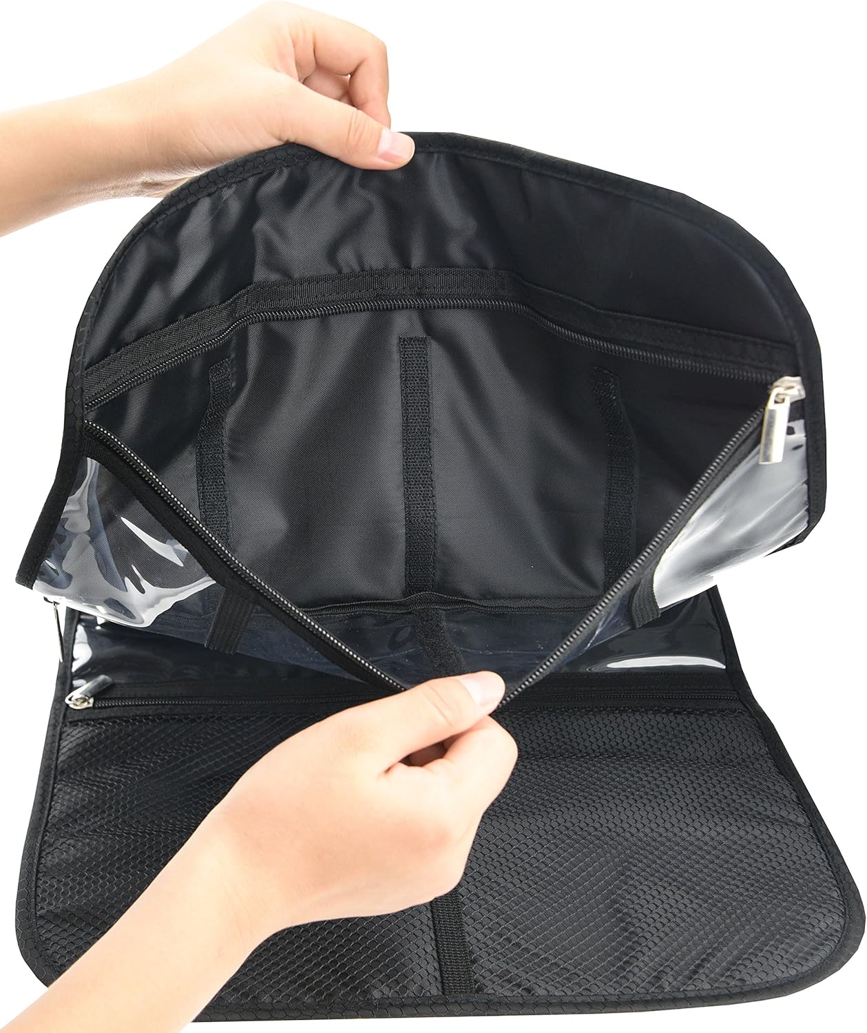 Freegrace Premium Hanging Toiletry Travel Bag - Cosmetic, Jewelry, Toiletry & Accessory Storage Organizer Bag, Large Size, Various Compartments
