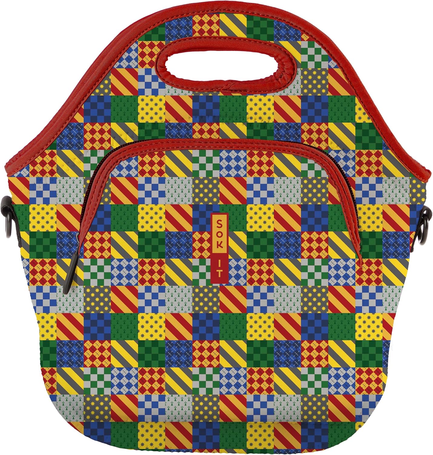 Sok It LunchTote Zippered Bag Insulated Neoprene Caddy (House Rules, X-Large 6.5 Quart Lunch Tote)