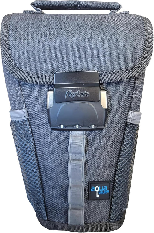 Aquavault | Flex Safe | Beach Chair Vault | Anti theft combination lock | 3 Digit Programmable lock | Water resistant, Slash Resistant and RFID Blocking (Grey)