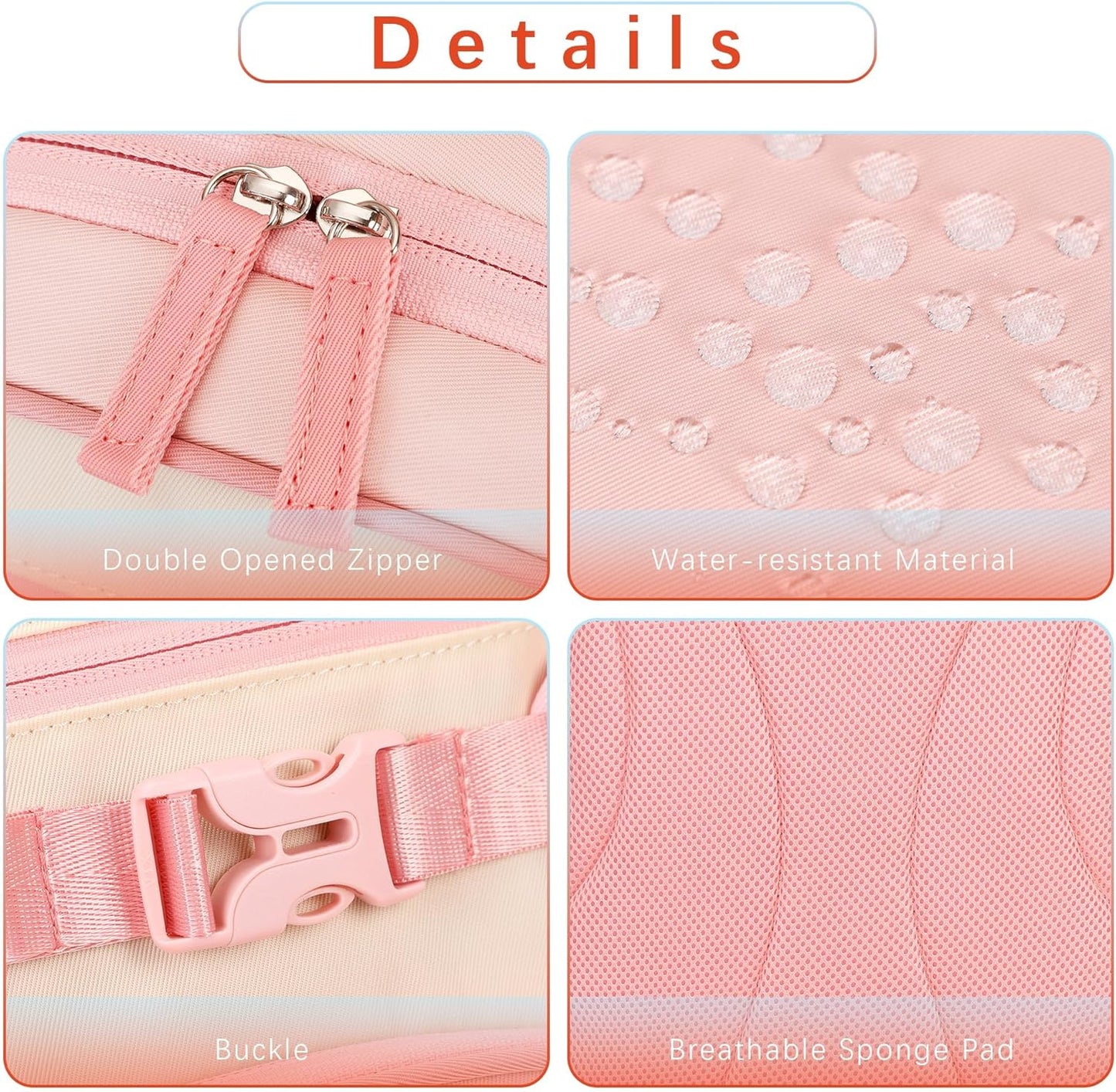 Cute Mini Toddler Backpacks for Girls 2-4 Little Kids Backpack preschool Bookbag (Pink and Cream)