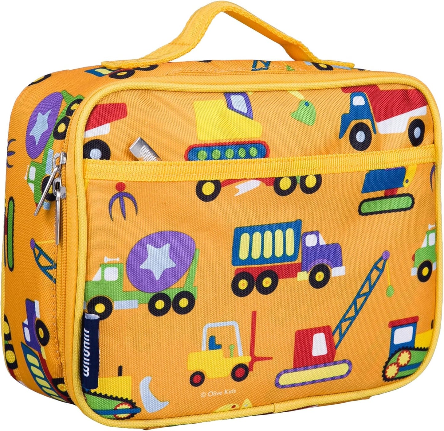 Wildkin Kids Insulated Lunch Box – Durable and Reusable for School & Travel - Under Construction