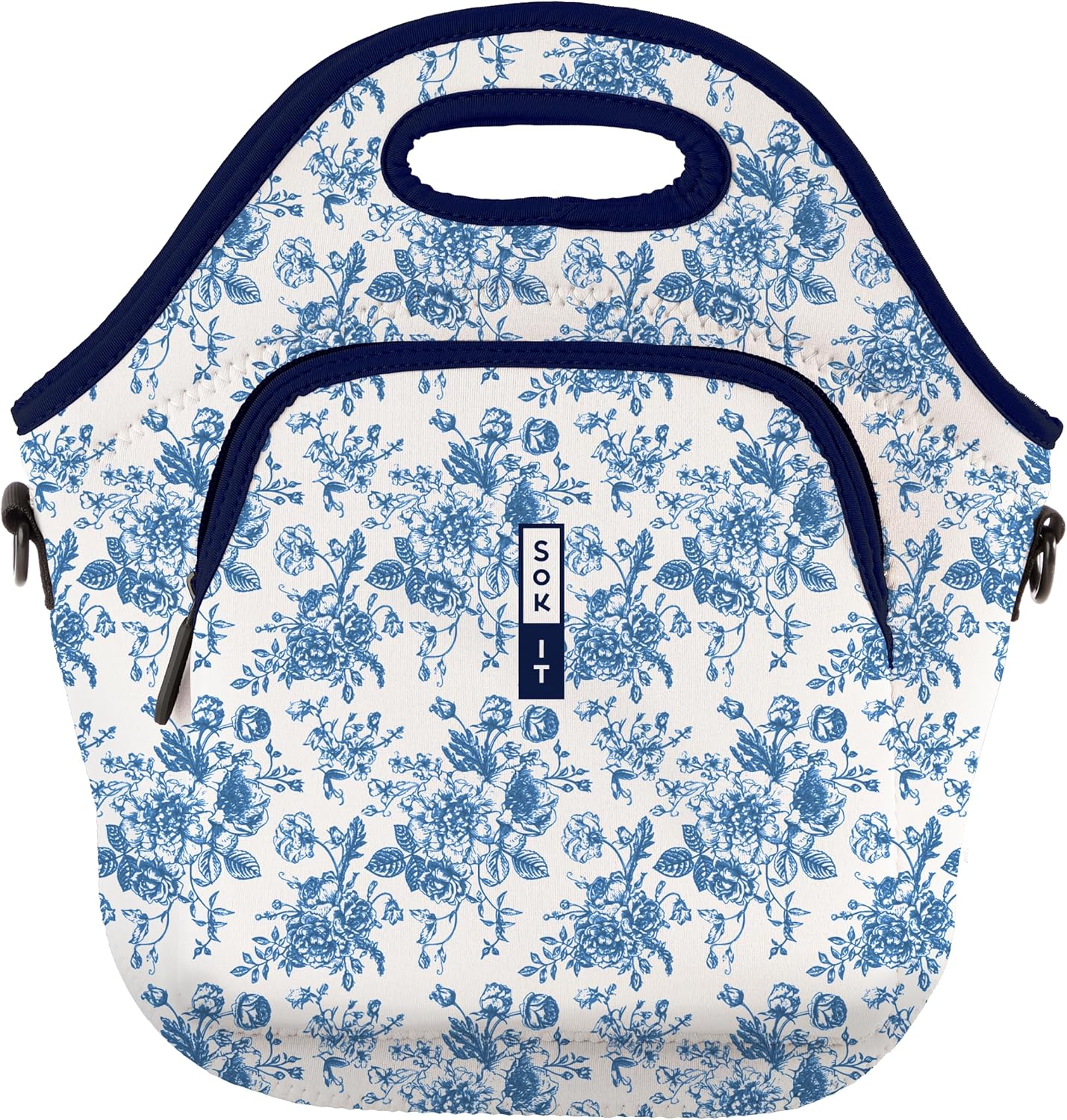 Sok It LunchTote Zippered Bag Insulated Neoprene Caddy (Like Fine China, X-Large 6.5 Quart Lunch Tote)