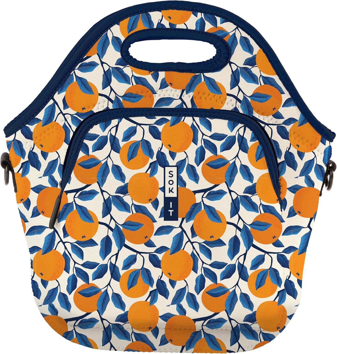 Sok It LunchTote Zippered Bag Insulated Neoprene Caddy (Peel the Love, X-Large 6.5 Quart Lunch Tote)