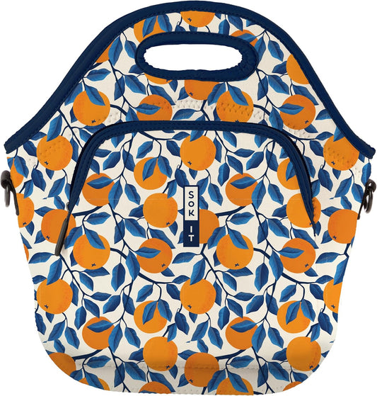Sok It LunchTote Zippered Bag Insulated Neoprene Caddy (Peel the Love, X-Large 6.5 Quart Lunch Tote)