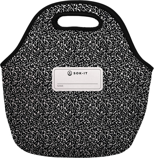 Sok It LunchTote Zippered Bag Insulated Neoprene Caddy (Compose Yourself, Large 4.5 Quart Lunch Tote)