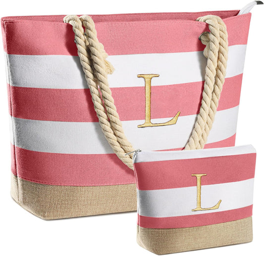 YOOLIFE Beach Bags for Women - Travel Canvas Beach Tote, Pool Waterproof Bag, Travel Essentials, Gifts for Women Birthday