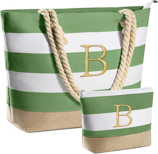 YOOLIFE Beach Bags for Women - Travel Canvas Beach Tote, Pool Waterproof Bag, Travel Essentials, Gifts for Women Birthday