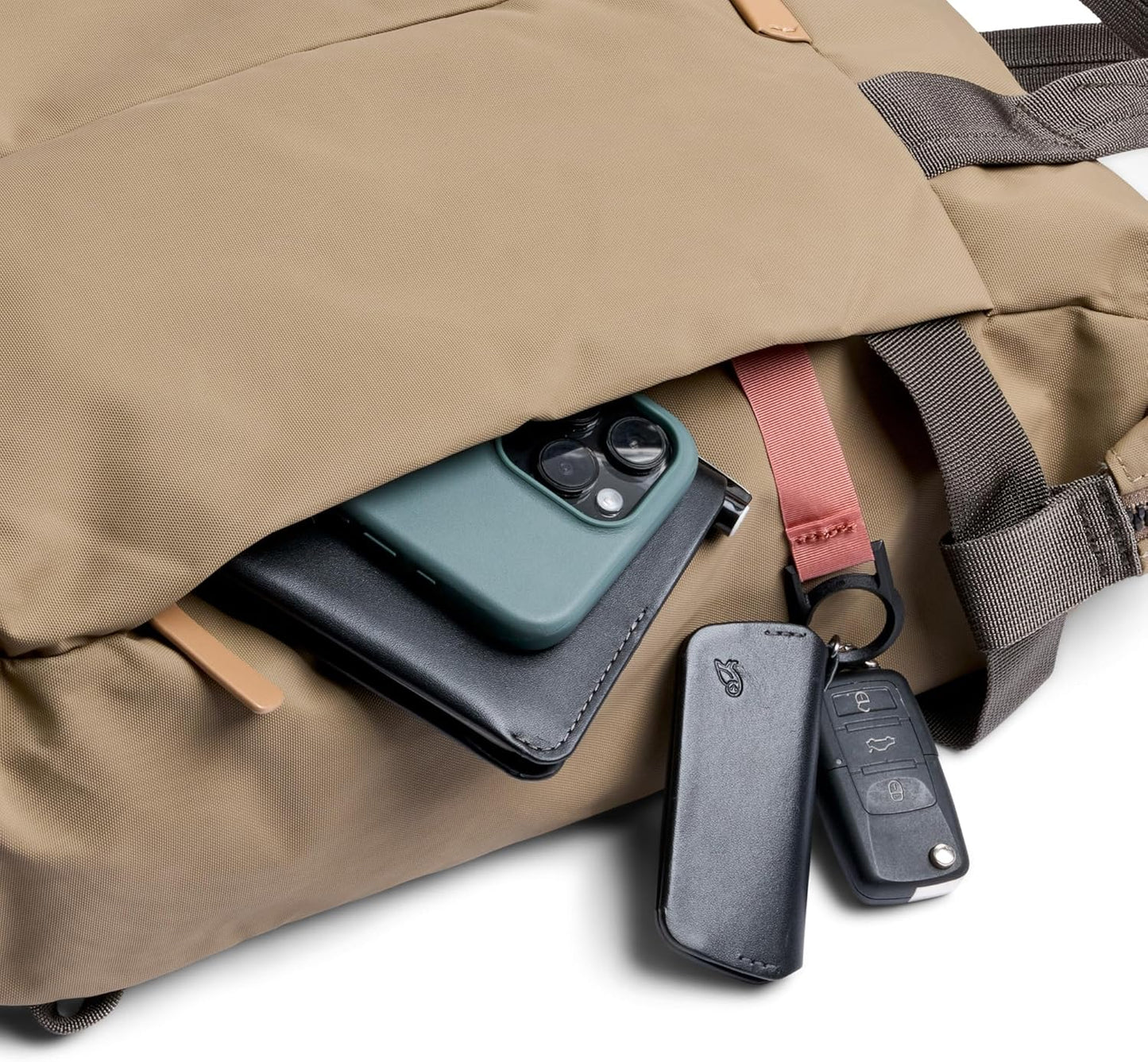 Bellroy Tokyo Totepack, water-resistant woven convertible backpack and tote bag - Khaki