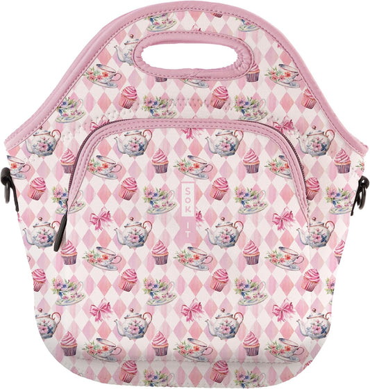 Sok It LunchTote Zippered Bag Insulated Neoprene Caddy (Wonderfully Sweet, X-Large 6.5 Quart Lunch Tote)