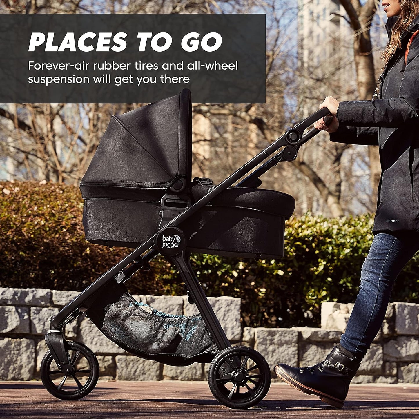 Baby Jogger City Mini GT2 All-Terrain Travel System Includes City GO 2 Infant Car Seat Opulent Black
