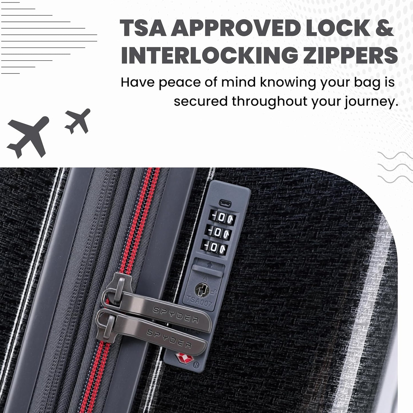 Spyder Traverse 25 Inch Medium Expandable Hardside Upright Suitcase with 360° Spinner Wheels, TSA Approved Lock, Silver