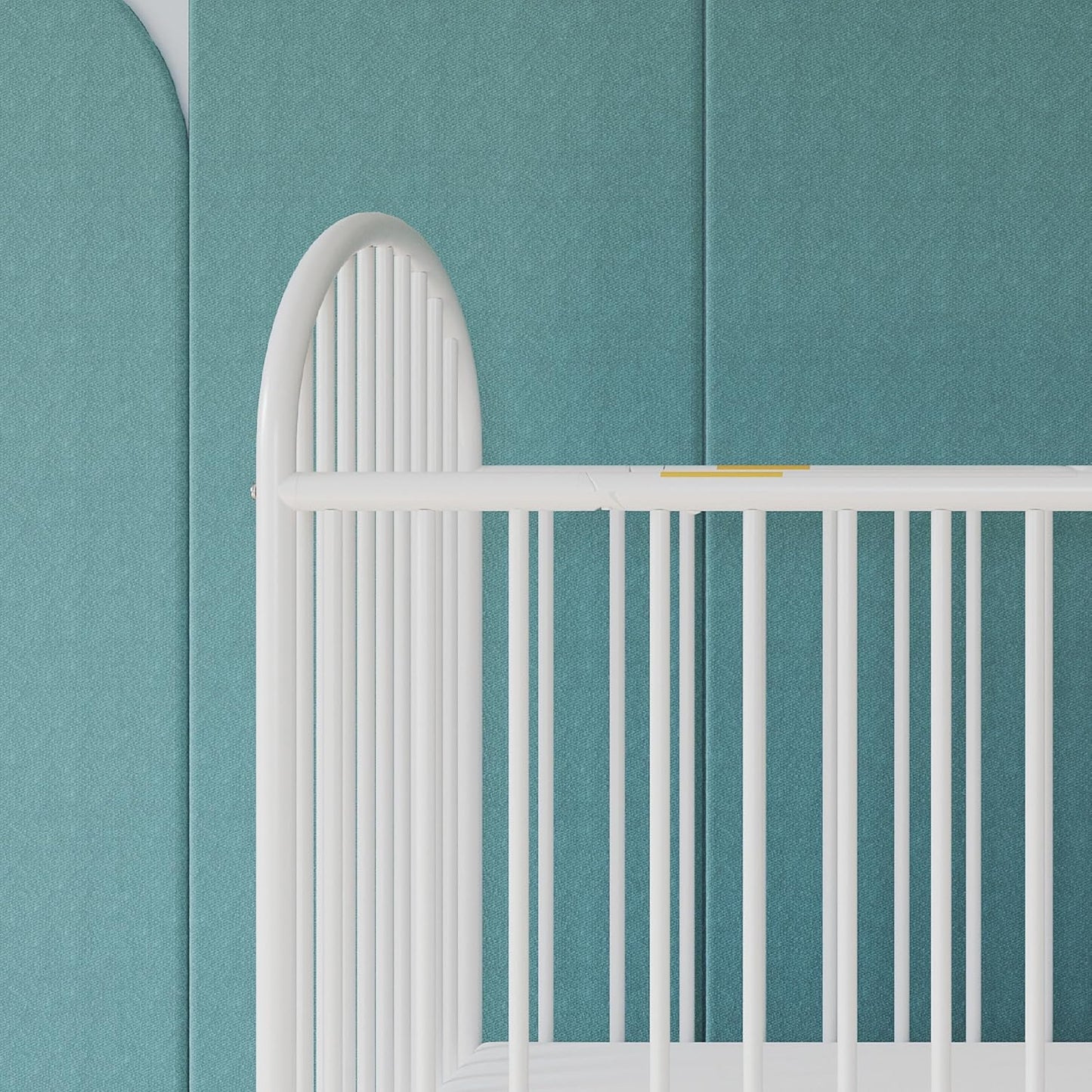 Foundations Pinnacle Metal Compact Folding Crib 3 Pack for Hotels, Foam Mattress Included and Commercial Grade 3" Casters (White)