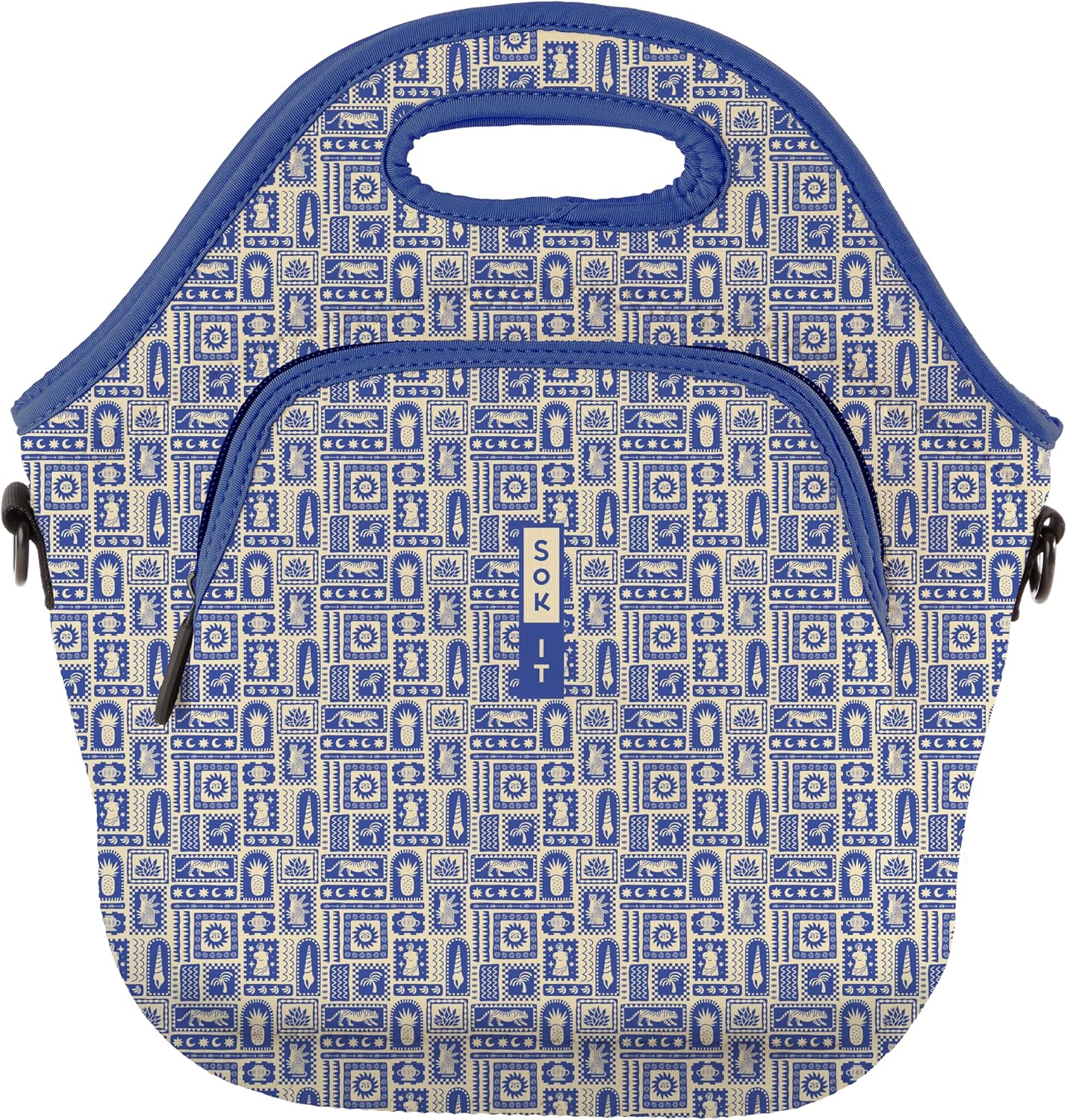 Sok It LunchTote Zippered Bag Insulated Neoprene Caddy (Off the Grid, X-Large 6.5 Quart Lunch Tote)